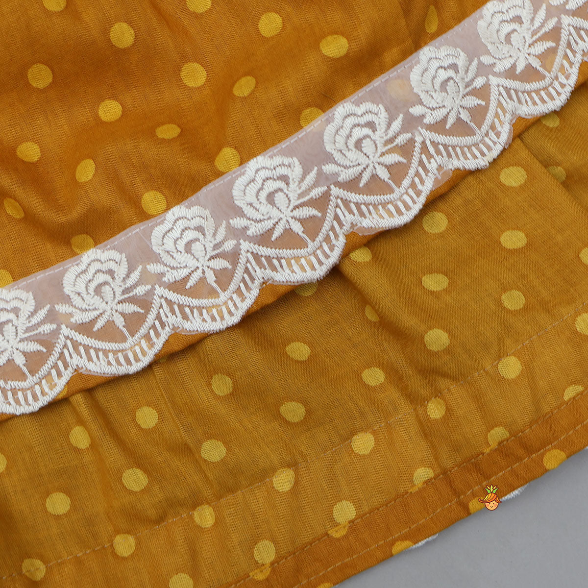 Elegant V-Neck Printed Top With Matching Lehenga