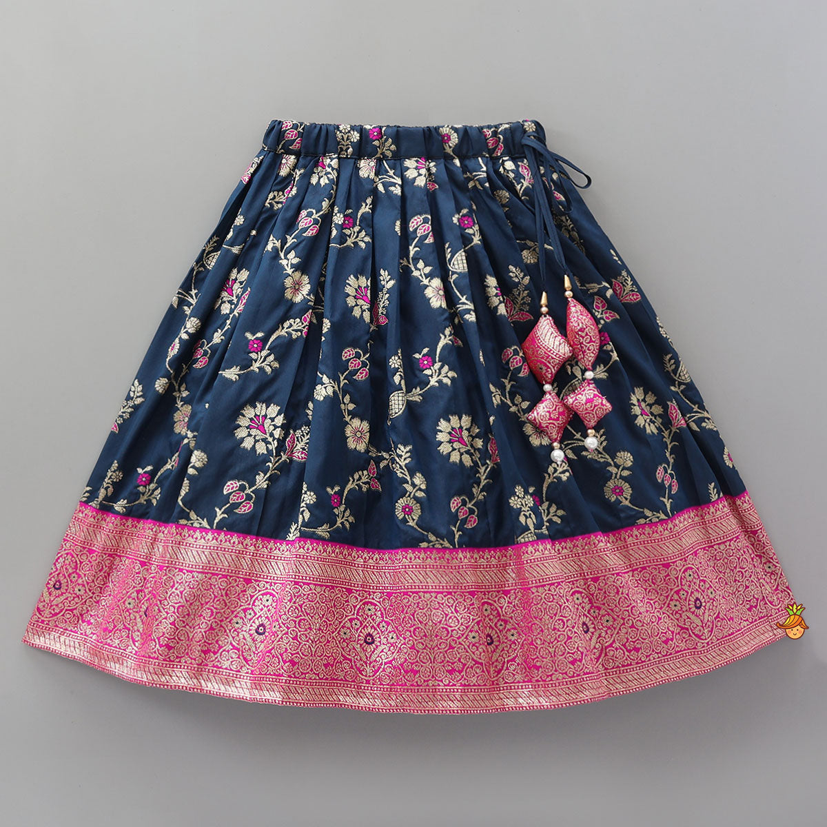 Puff Sleeves Top With Brocade Lehenga