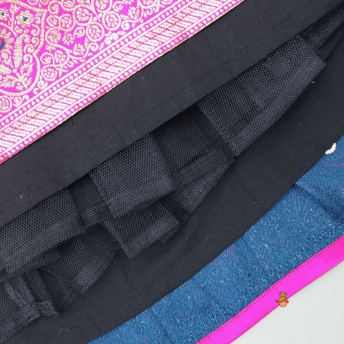 Puff Sleeves Top With Brocade Lehenga