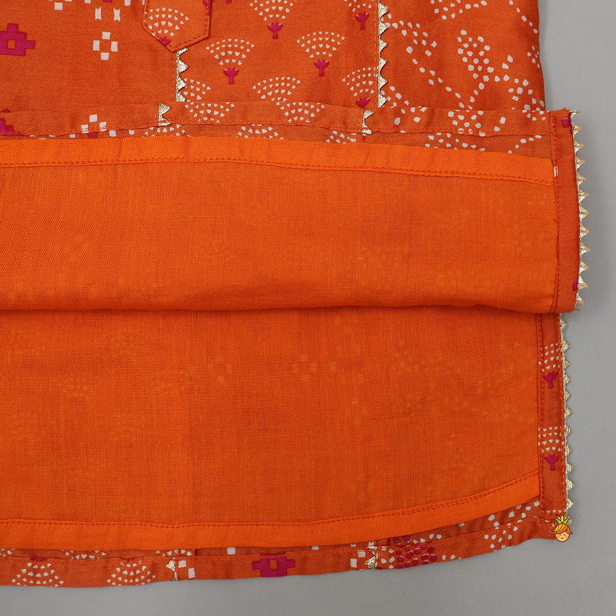 Front Placket Printed Ethnic Kurta And Pyjama