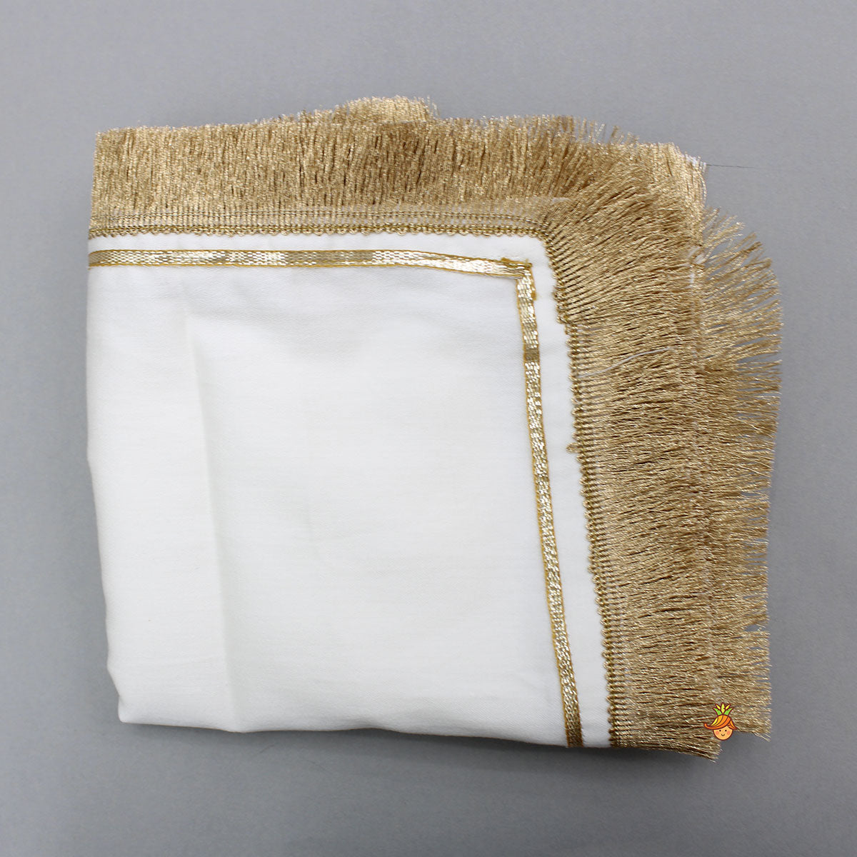 Wrap Style Lace Detailed Anarkali With Dupatta