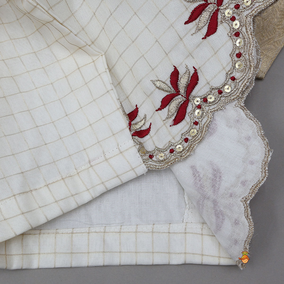 Scalloped Design Top And Lehenga