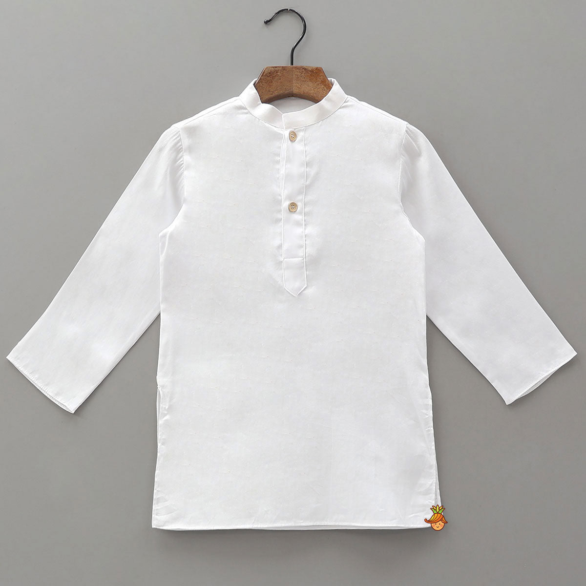 Ethnic Kurta With Adorable Floral Work Jacket And Pyjama
