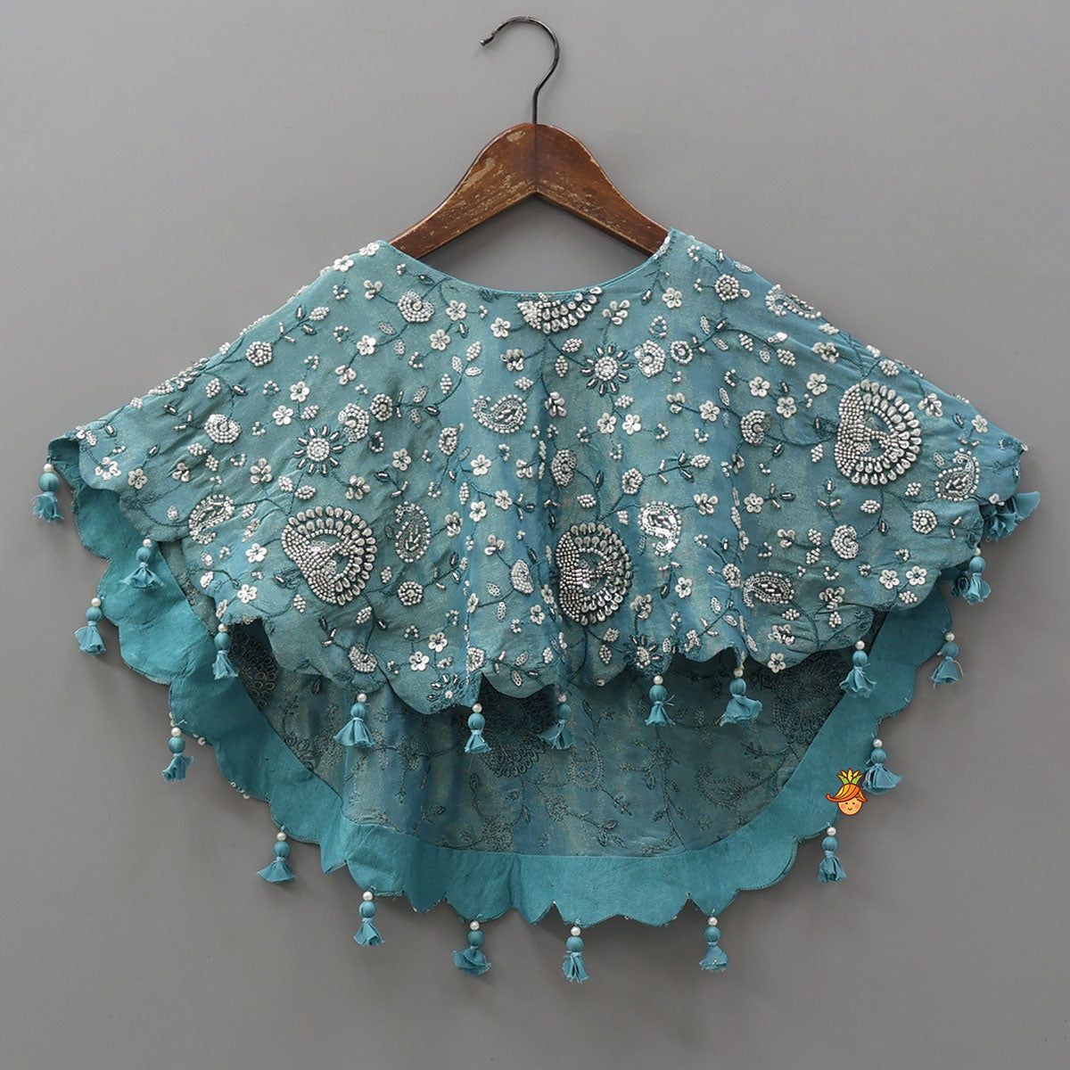 Heavy Embroidered High-Low Shimmery Top And Lehenga