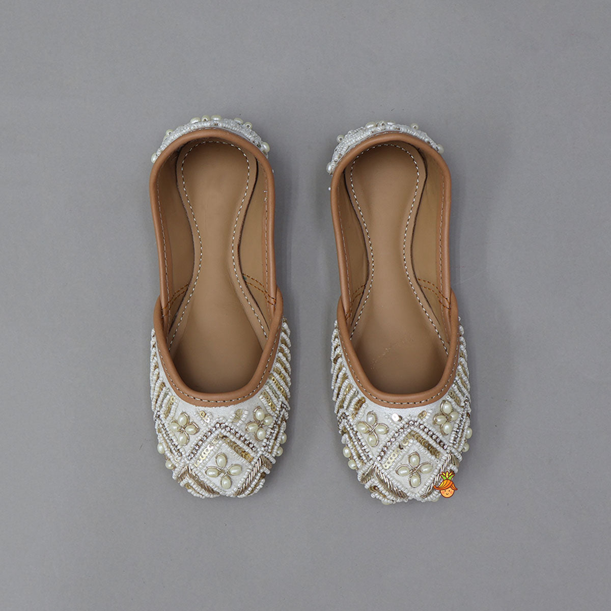 Sequins And Beads Embroidered Flat Jutti