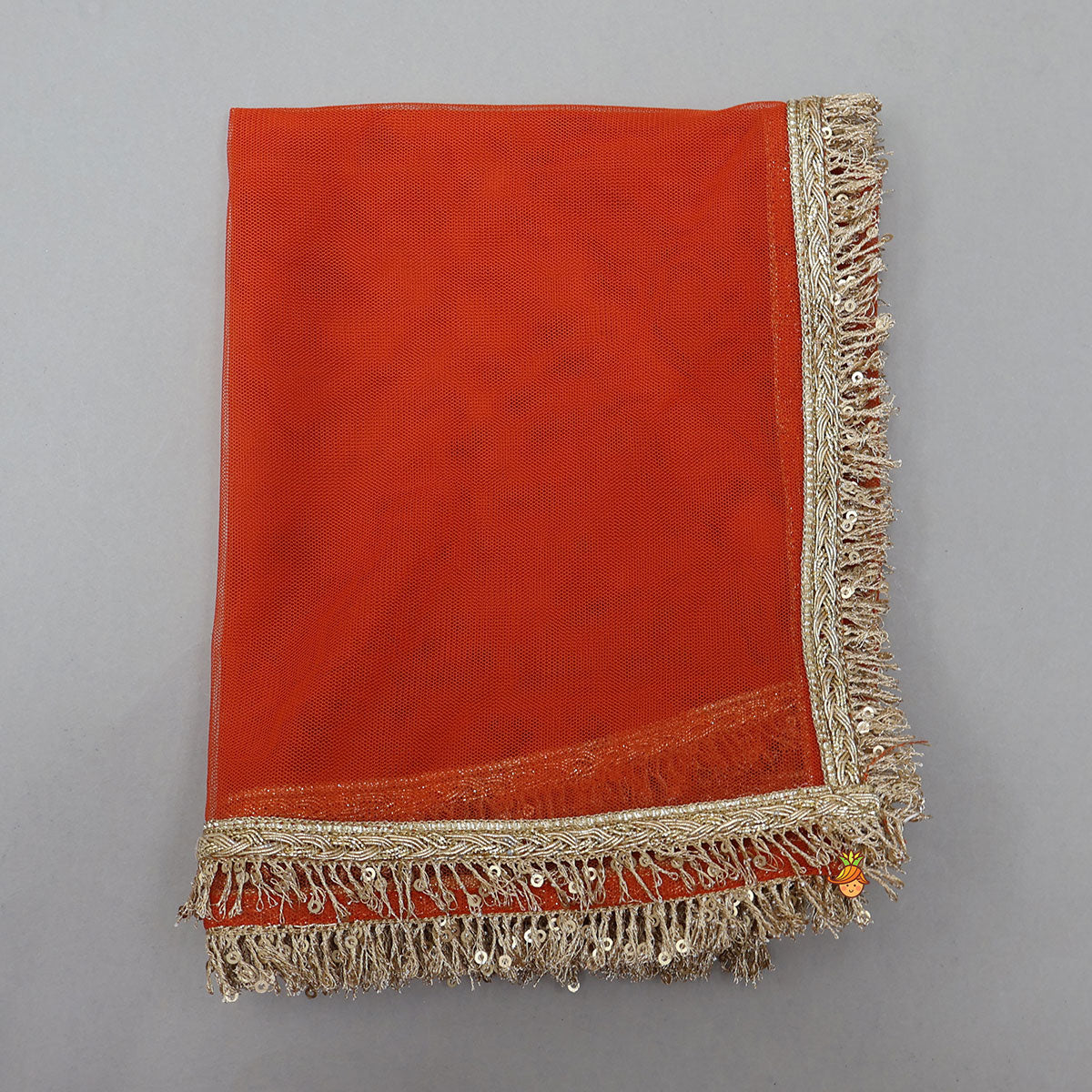 Beautiful Floral Motif Work Top And Lehenga With Matching Dupatta And Potli Bag