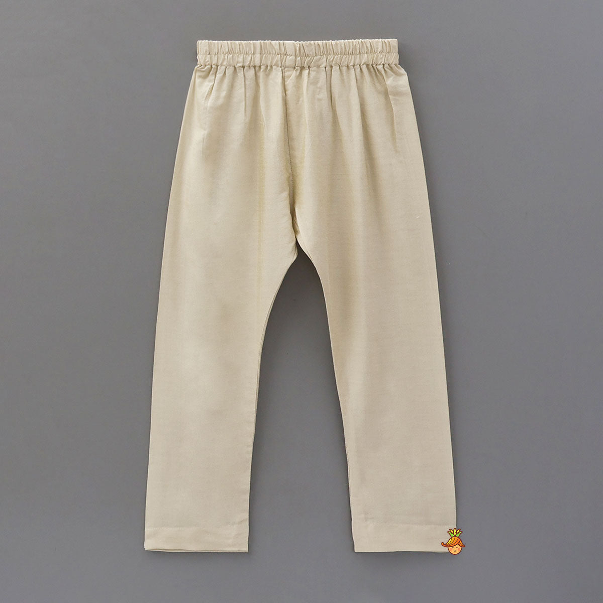 Kurta And Diagonal Button Detail Jacket With Pyjama