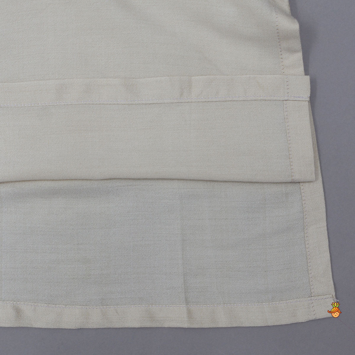 Kurta And Diagonal Button Detail Jacket With Pyjama