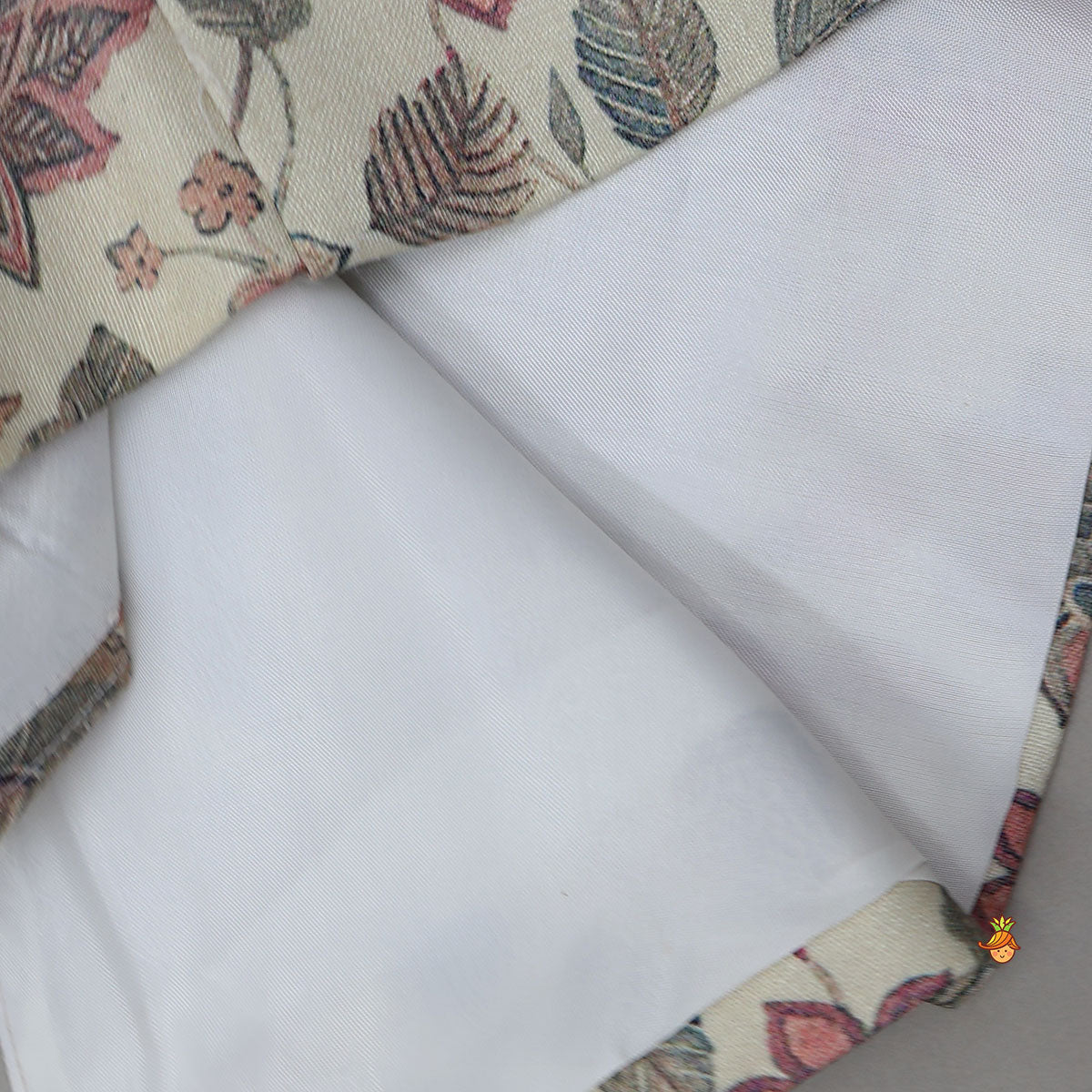 Kurta And Diagonal Button Detail Jacket With Pyjama