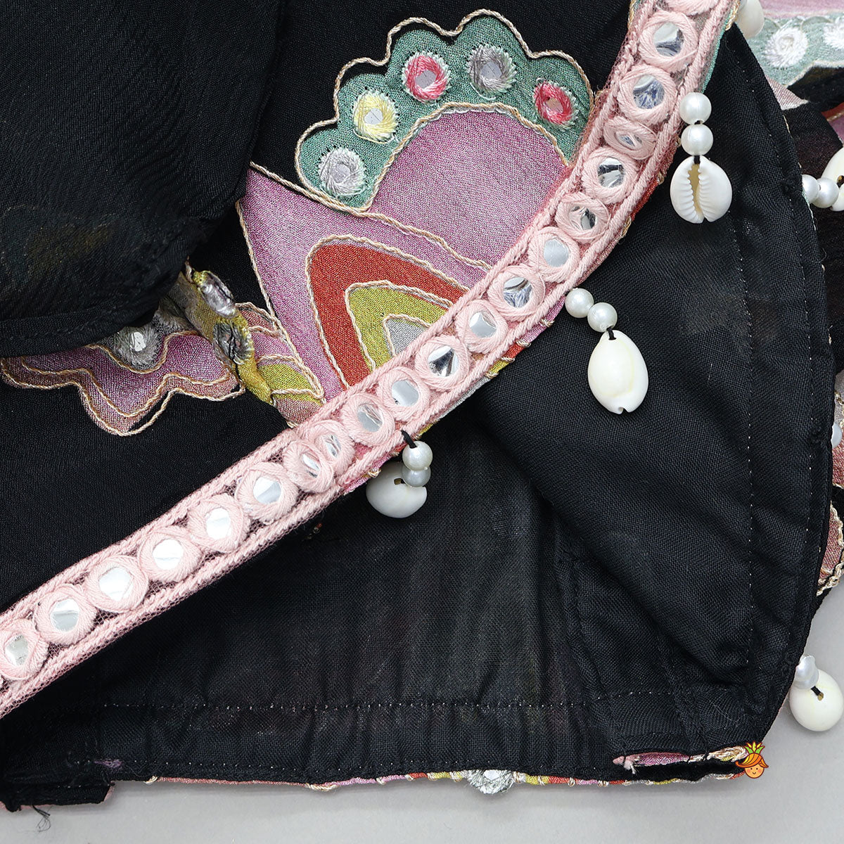 Floral Printed And Embroidered Top With Matching Lehenga And Organza Dupatta