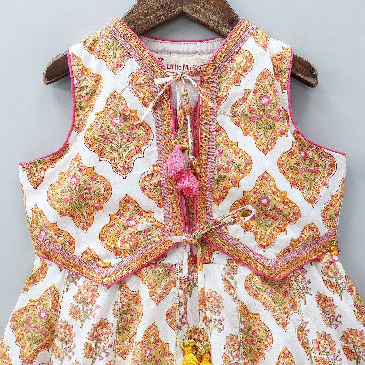 Waist Coat Styled Sleeveless Ethnic Long Kurti