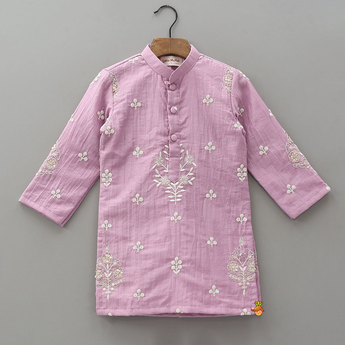 Thread Embroidered Kurta And Pyjama