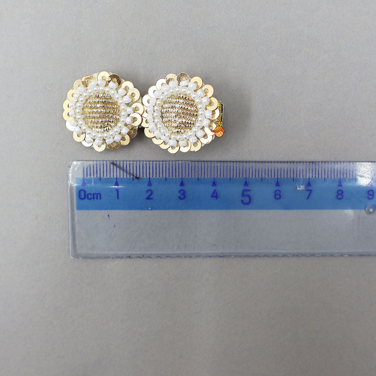 Elegant Sequins And Beads Embellished Hair Clips - Set Of 2