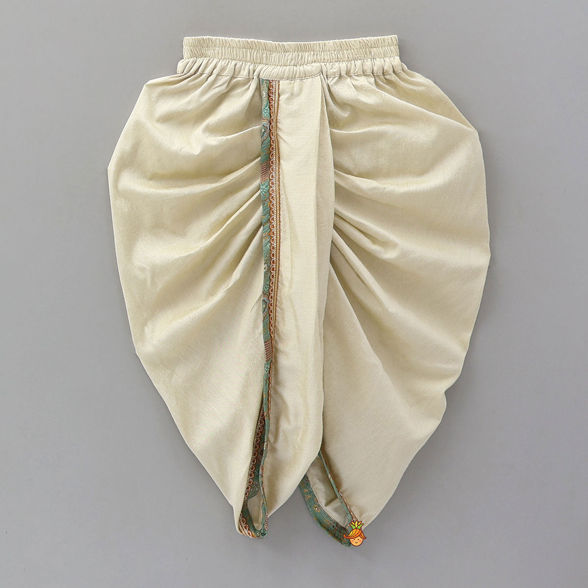 Asymmetric Brocade Sherwani And Dhoti