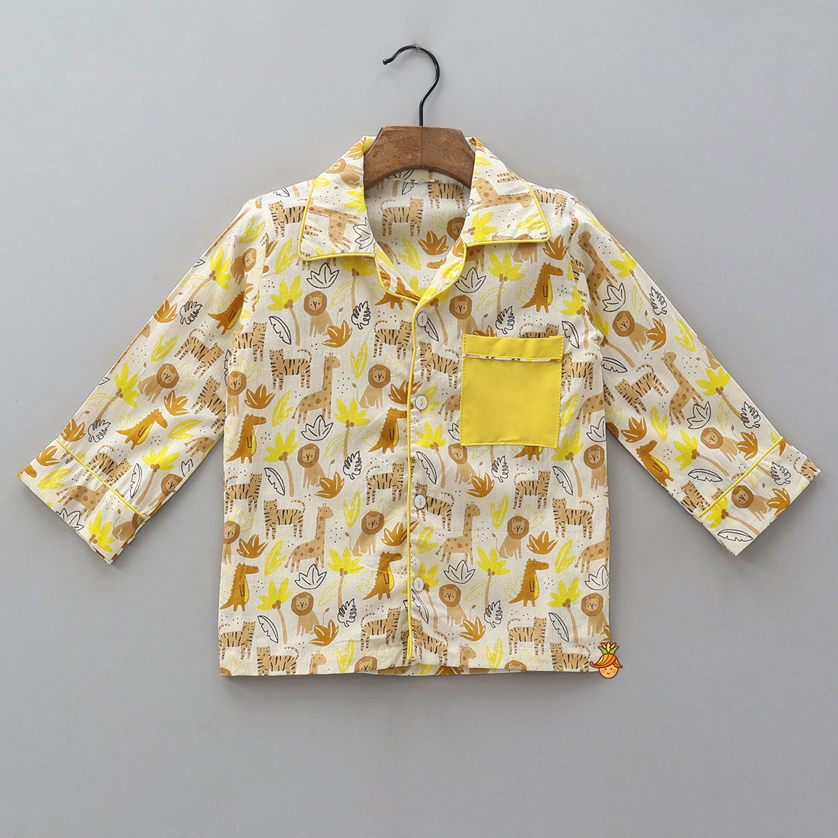 Jungle-Themed Printed Cotton Sleepwear