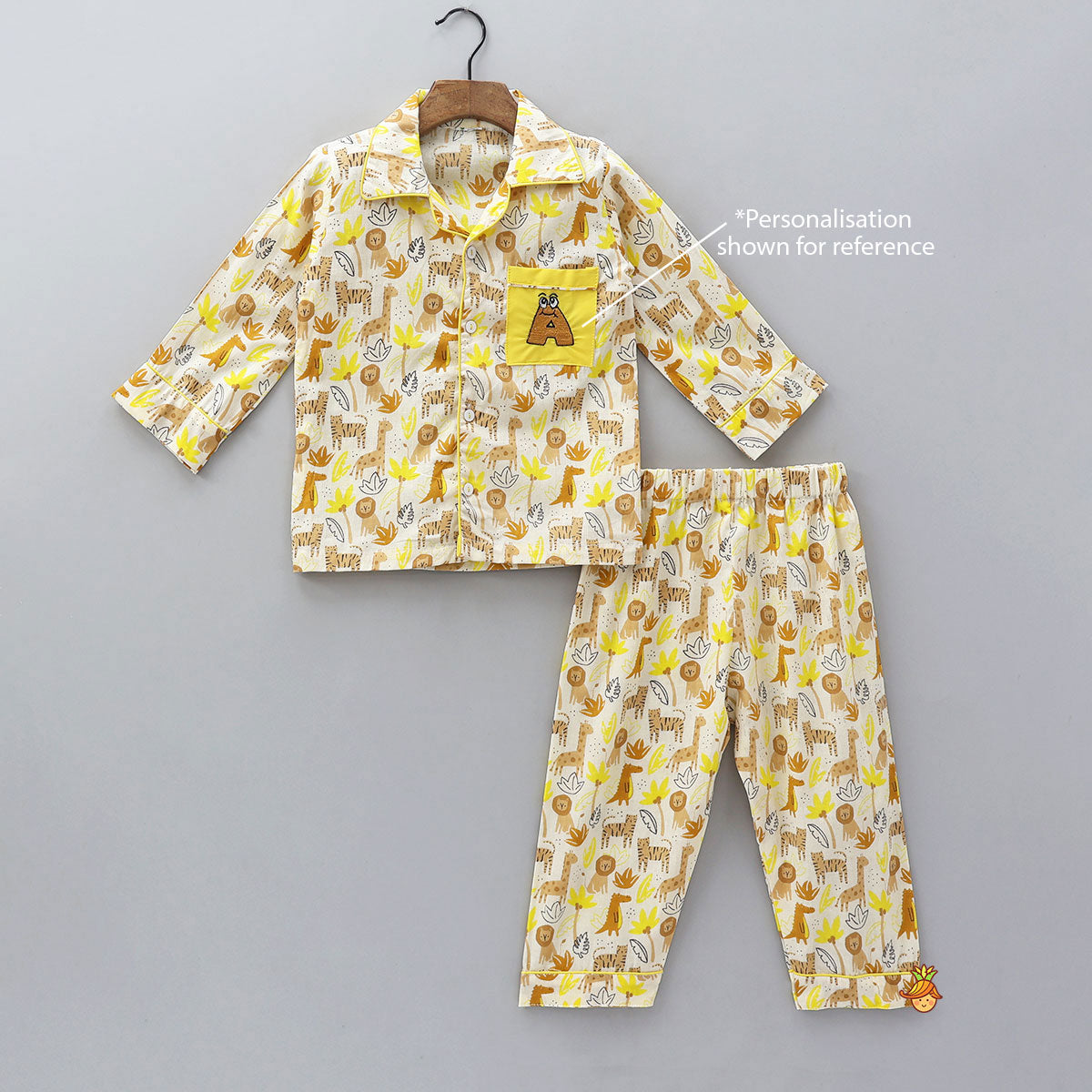 Jungle-Themed Printed Cotton Sleepwear