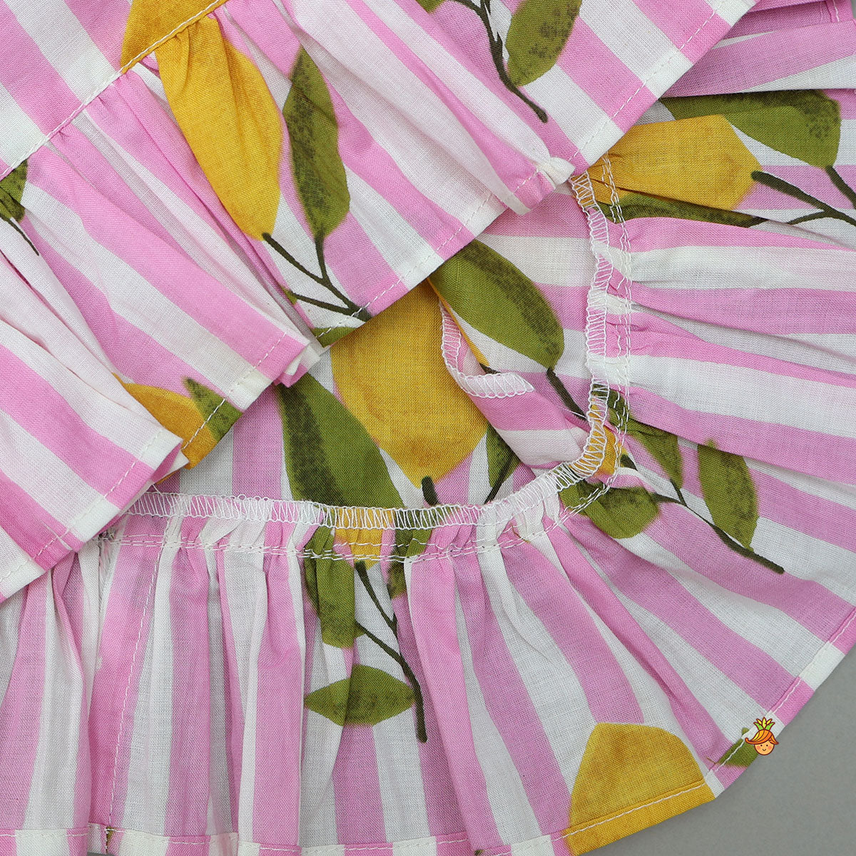 Striped Frilly Top And Shorts