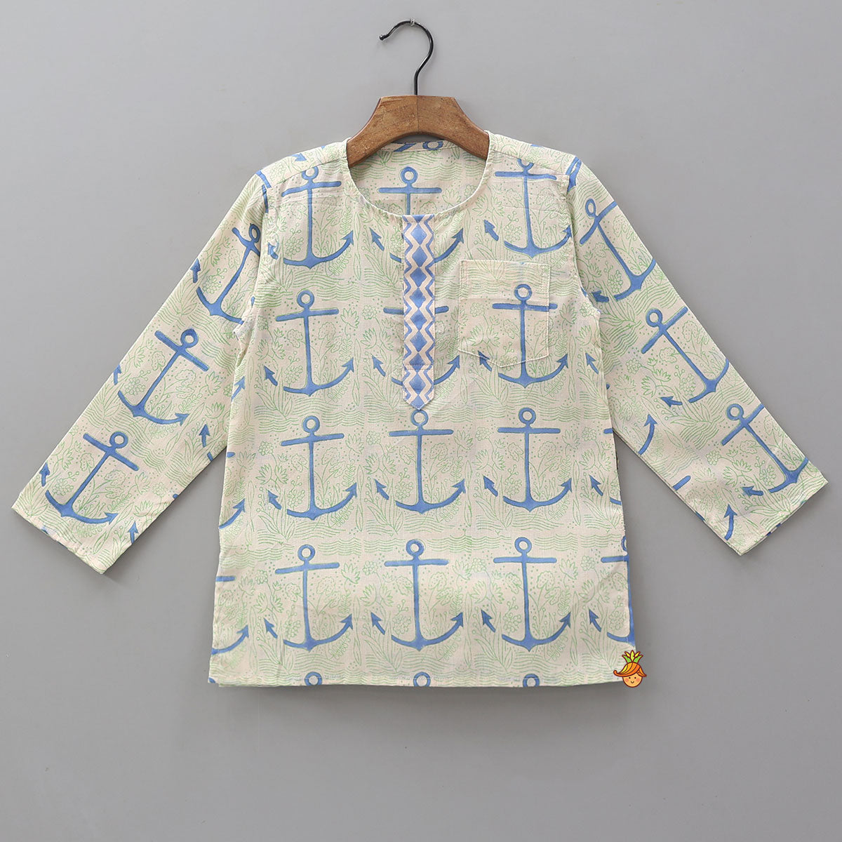 Patch Pocket Detail Kurtas - Set Of 2