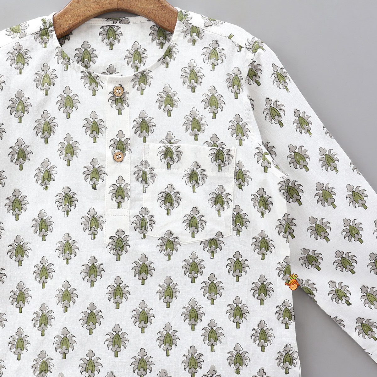 Patch Pocket Detail Kurtas - Set Of 2