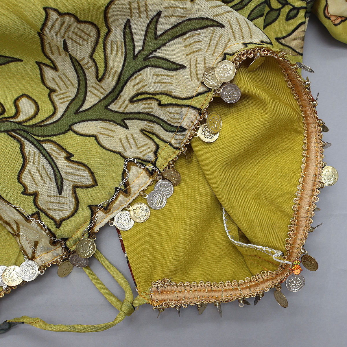 Elegant Open-Back Top And Matching Lehenga With Dupatta