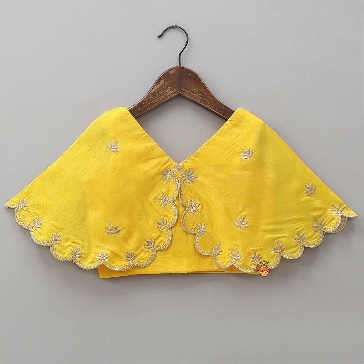 Cape Crop Top And Brocade Work Lehenga