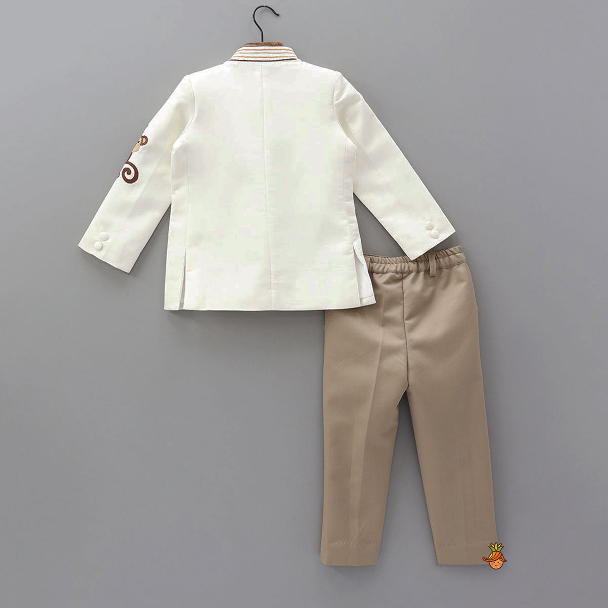 Animal Motif Embroidered Sherwani And Pant