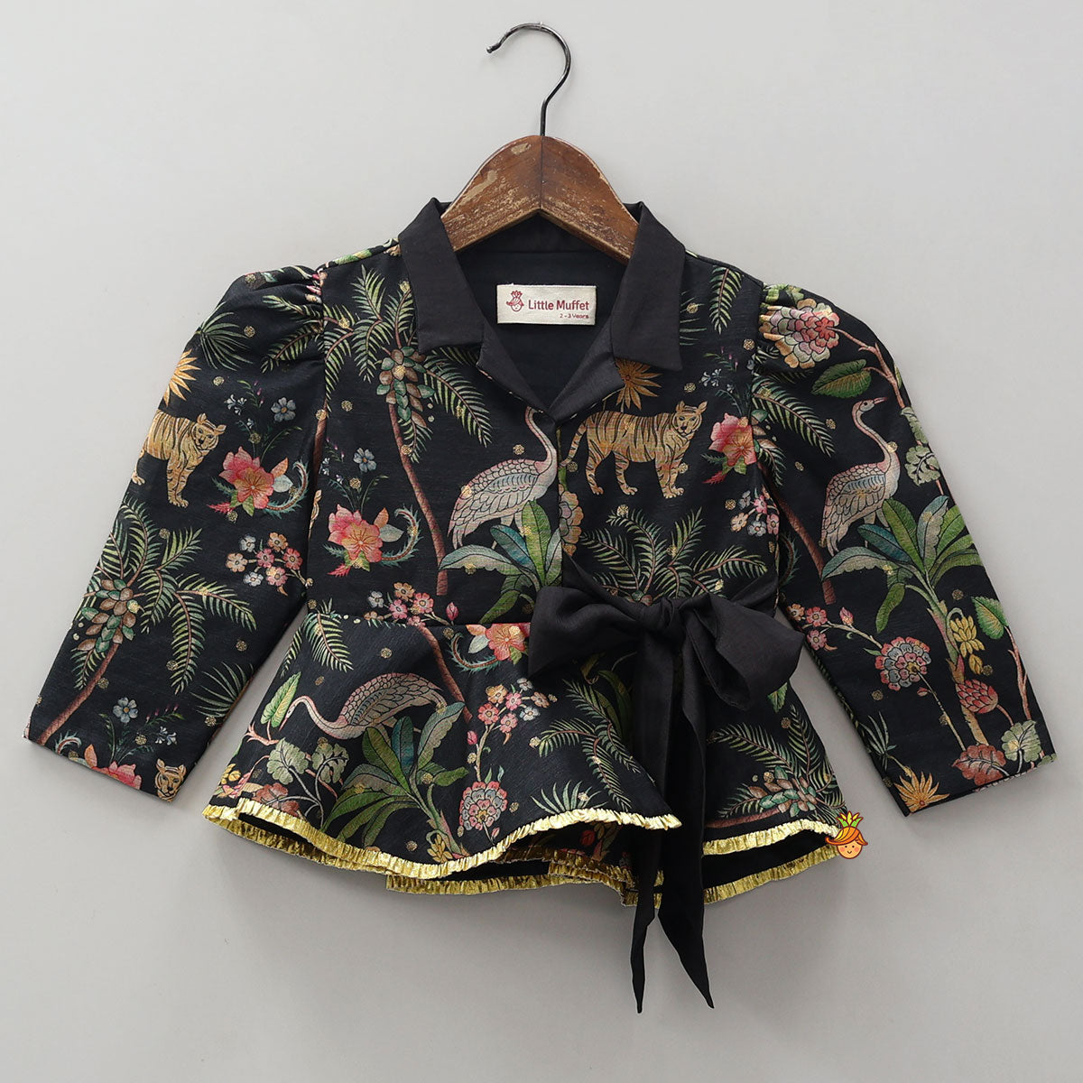 Jacket Style Stunning Peplum Top And Flared Palazzo