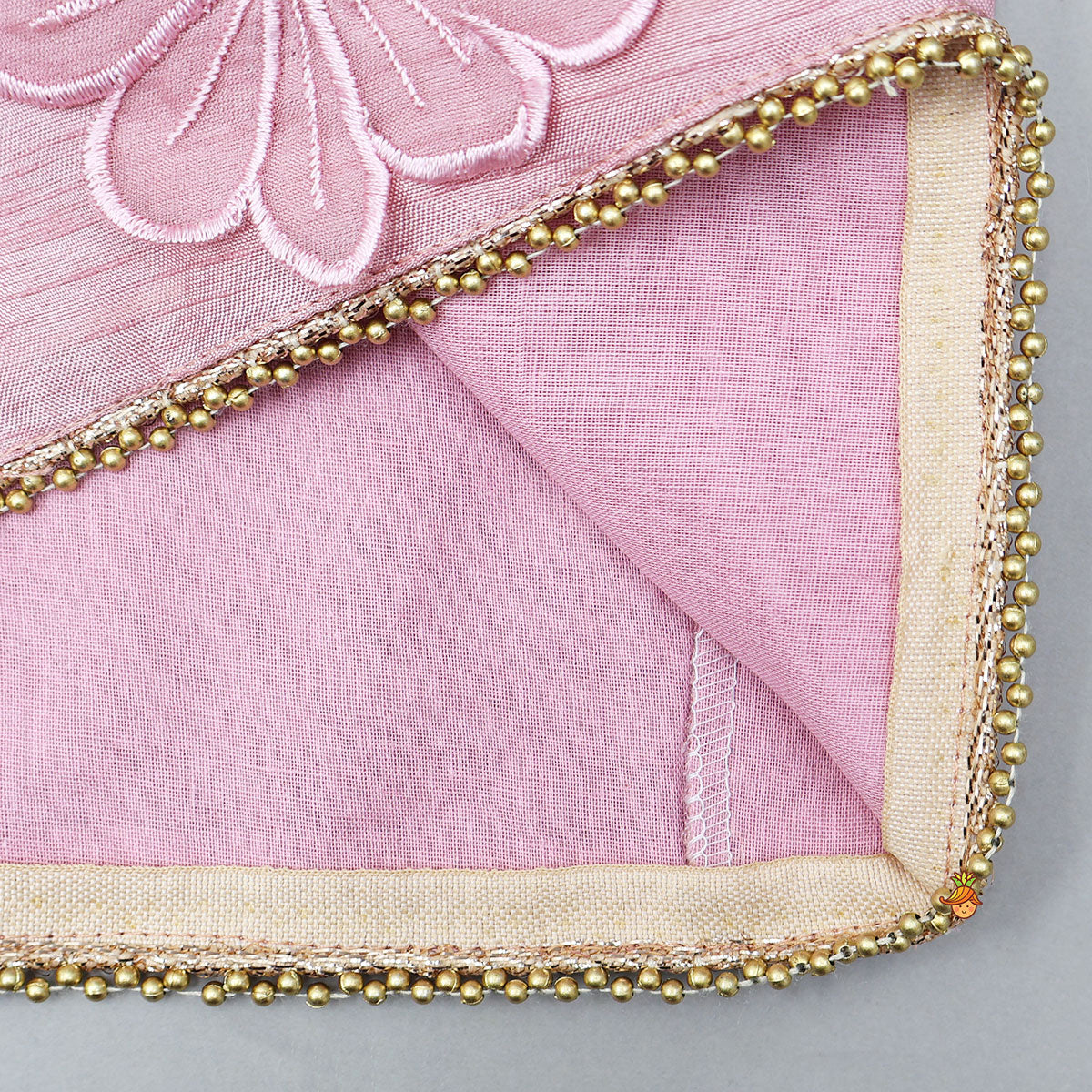 Floral Applique Work Elegant Top And Lehenga