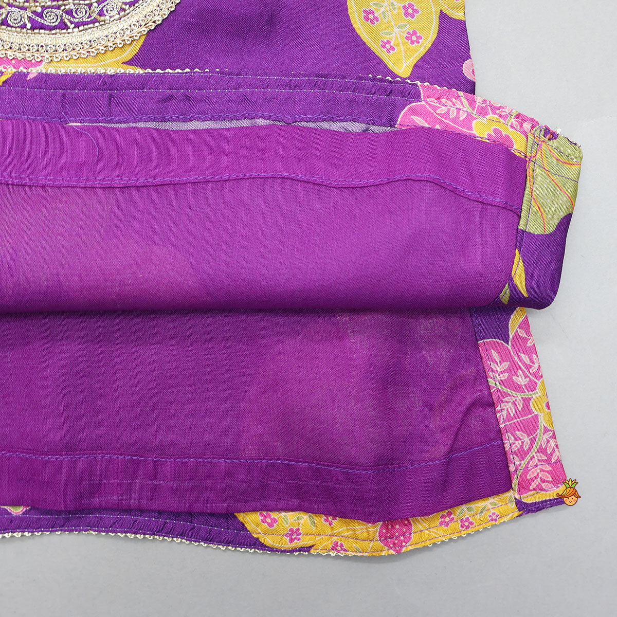 Yoke Embroidered Sleeveless Kurti And Striped Palazzo With Net Dupatta