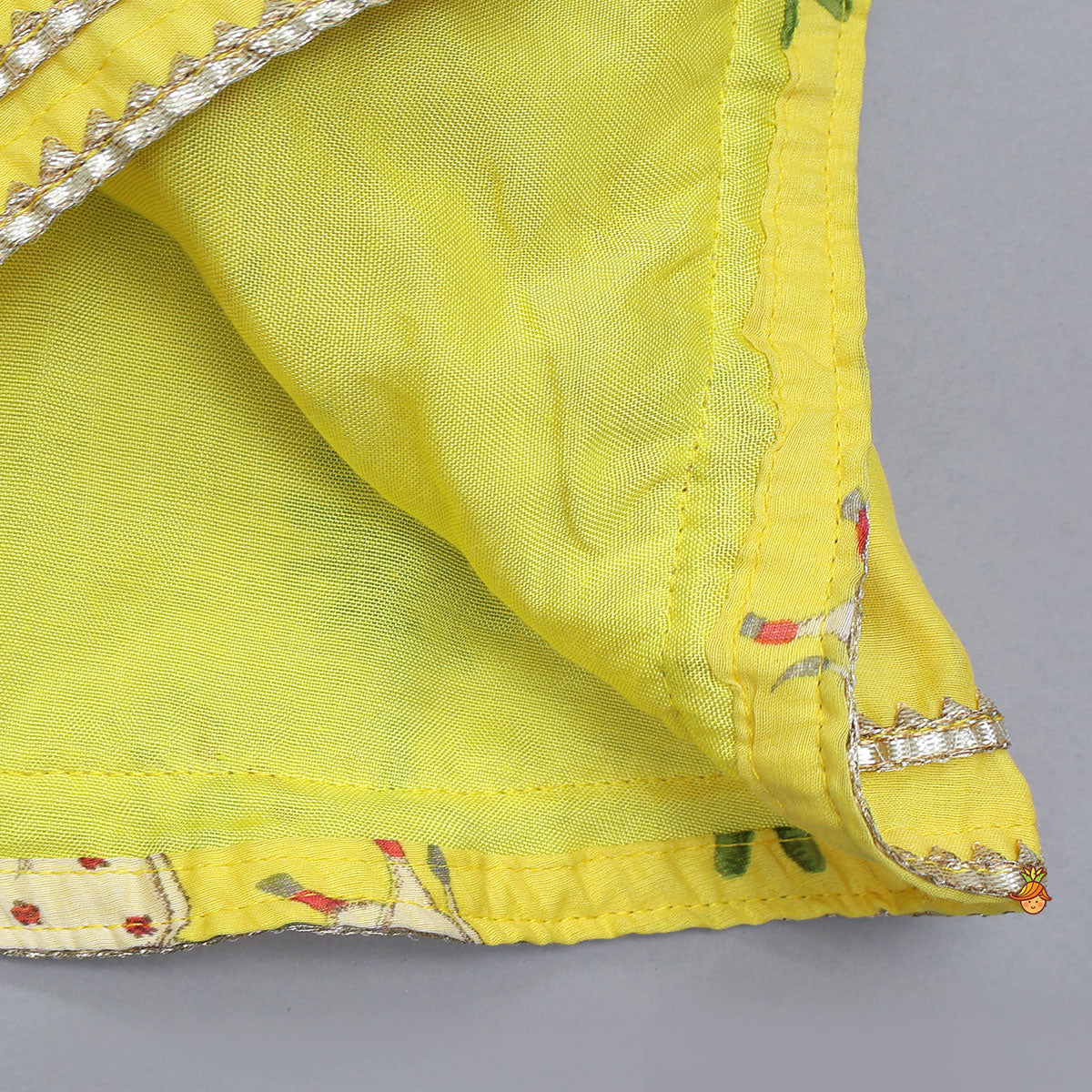 Tie-Knot Detail Angarkha-Style Ethnic Kurti And Palazzo