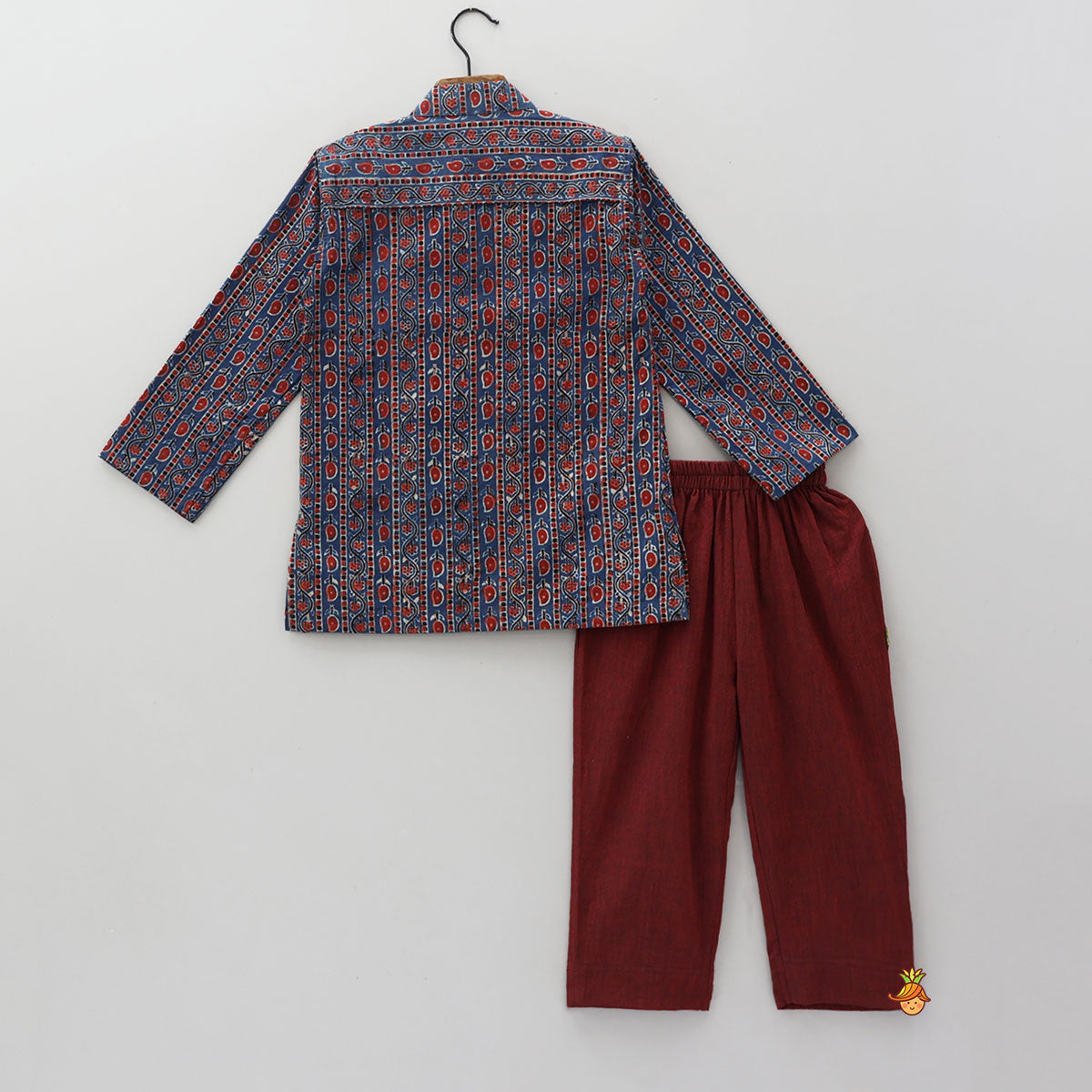 Hand Block Printed Ethnic Kurta And Pyjama