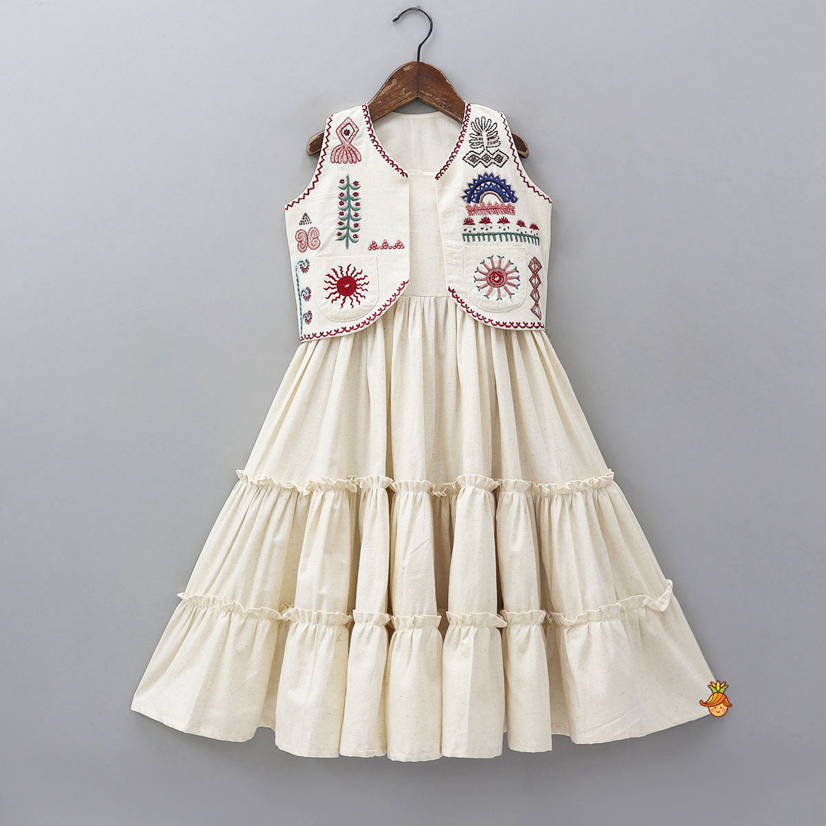 Strappy Kurti With Pocket Detail Jacket