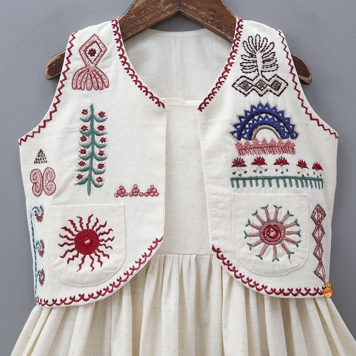 Strappy Kurti With Pocket Detail Jacket