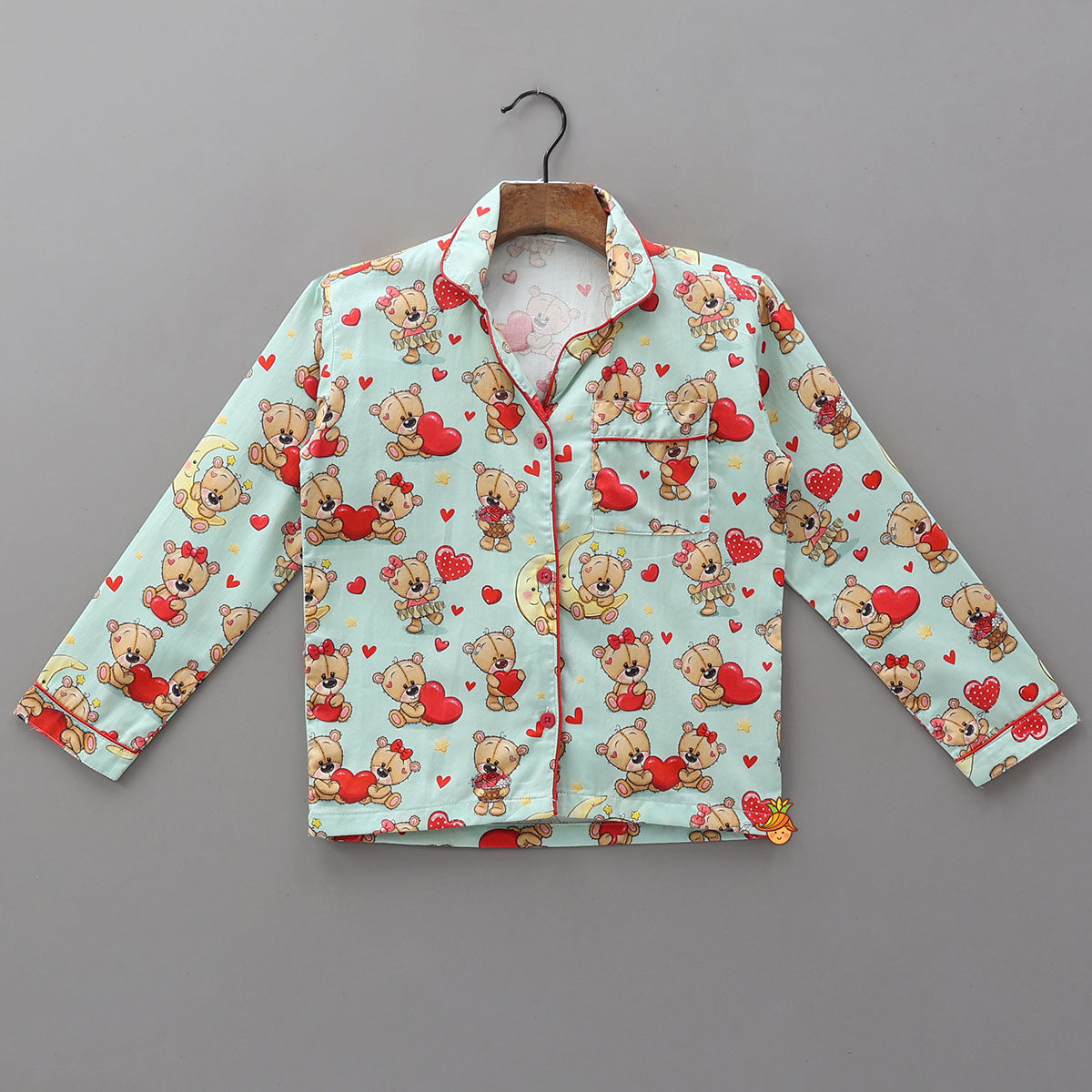 Sweet And Lovely Teddy Printed Sleepwear Set