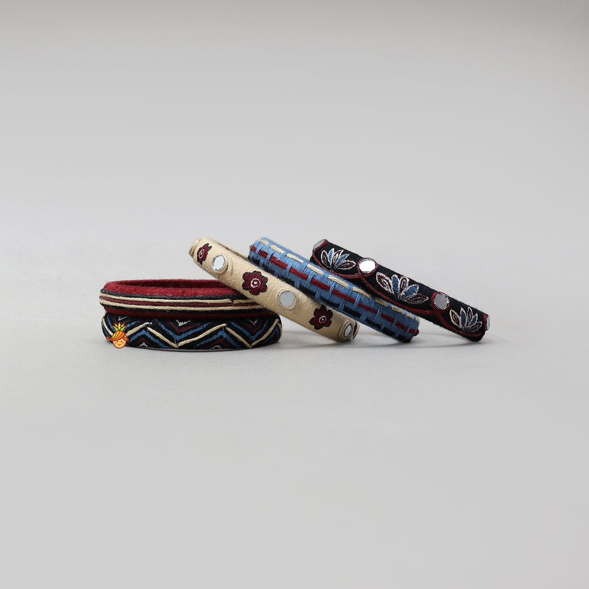 Hand-Painted And Handmade Mirror Work Bangles