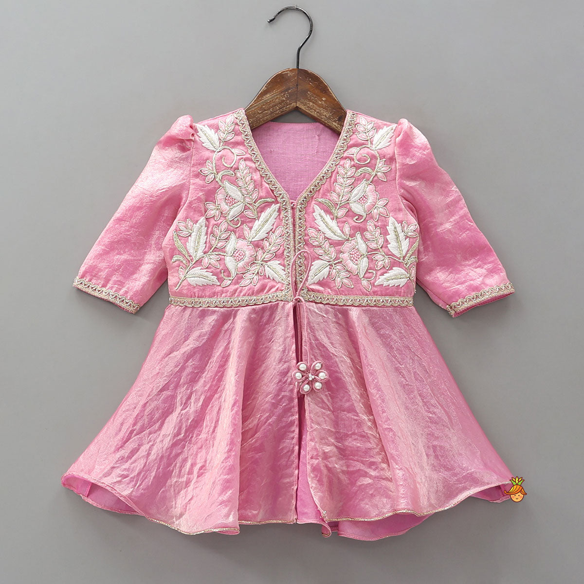 Front Slit Sheen Kurti And Sharara