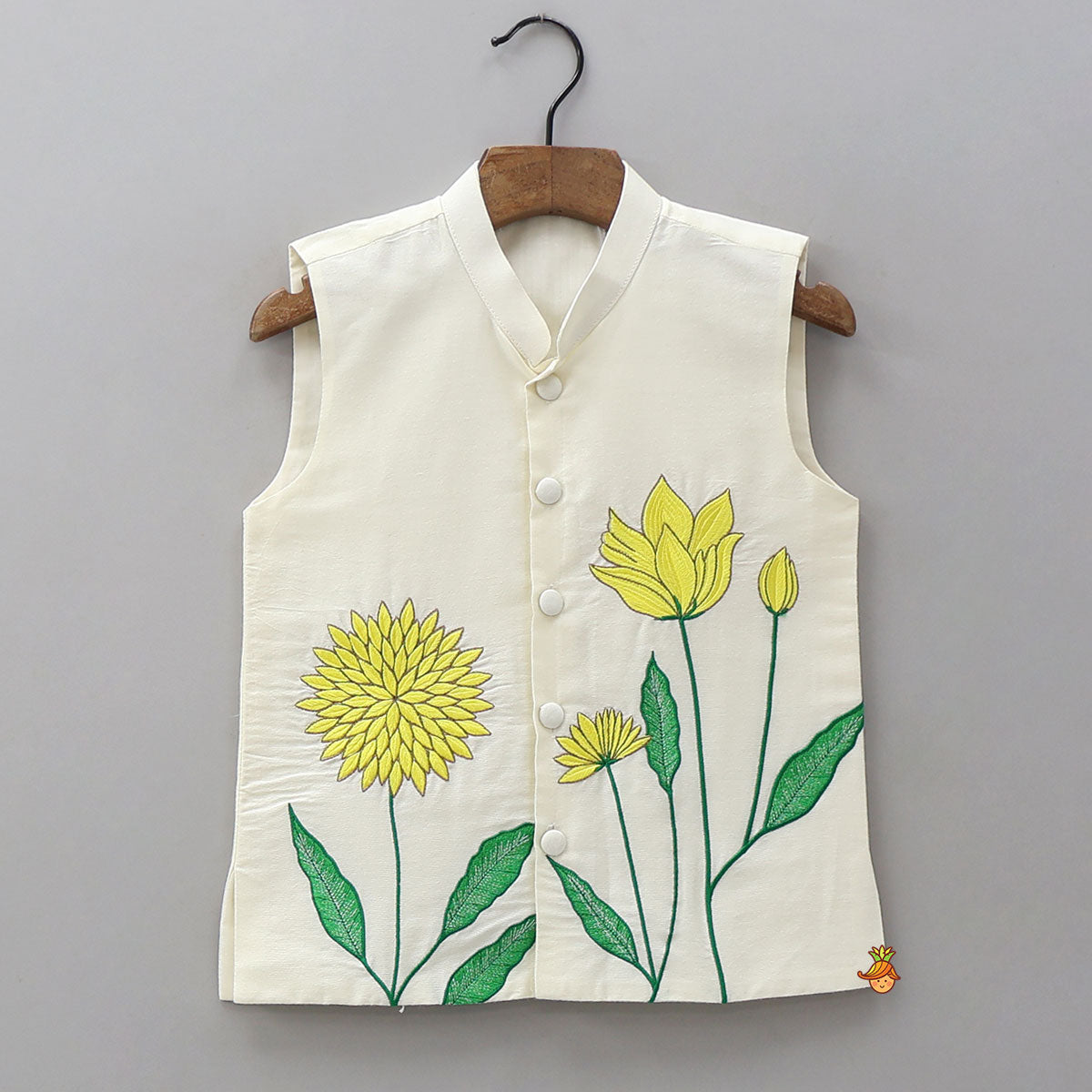 Ethnic Kurta With Beautifully Embroidered Jacket And Pyjama