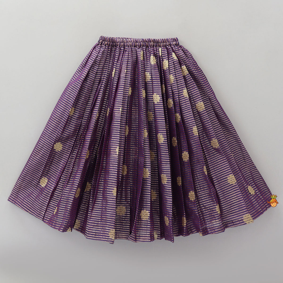 Front Tie-Knot Crop Top And Lehenga