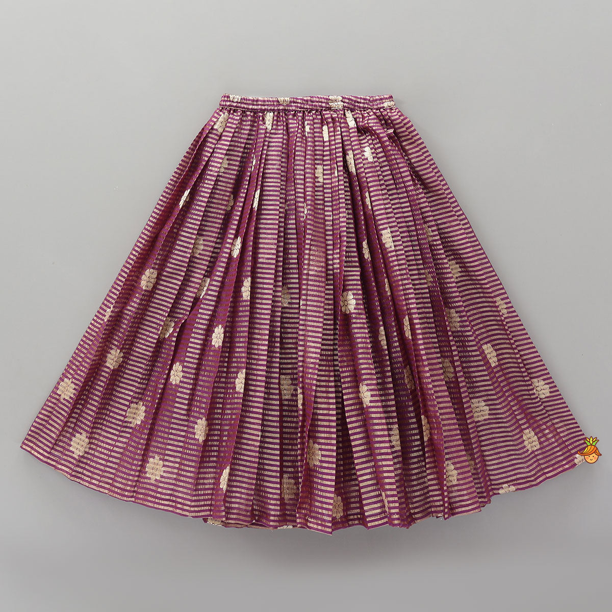 Front Tie-Knot Crop Top And Lehenga