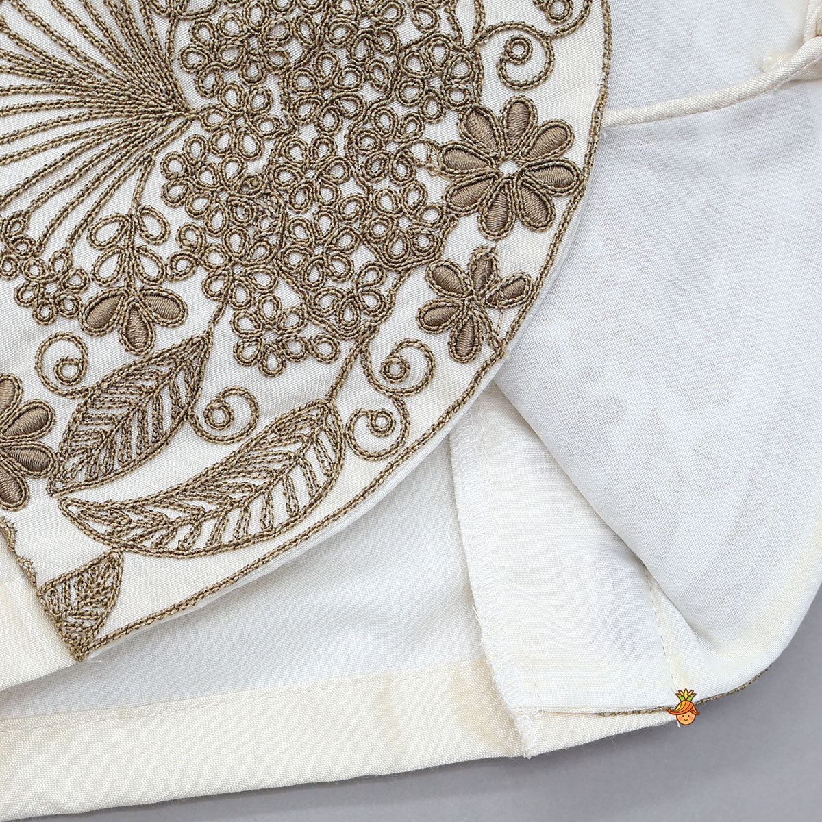 Front Tie-Knot Crop Top And Lehenga