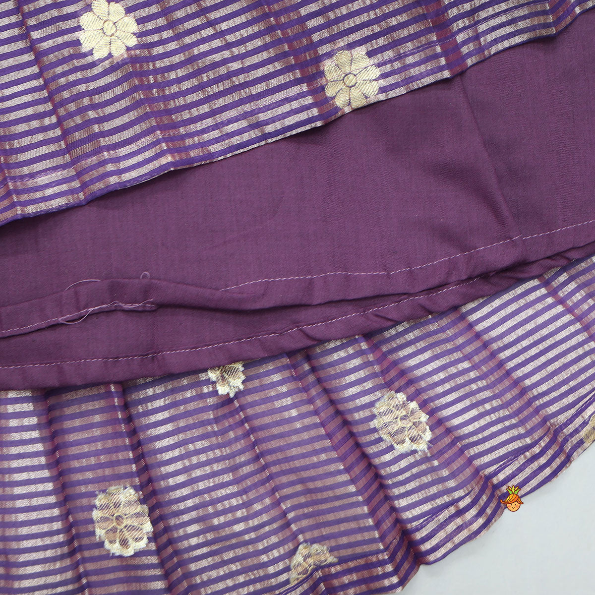 Front Tie-Knot Crop Top And Lehenga