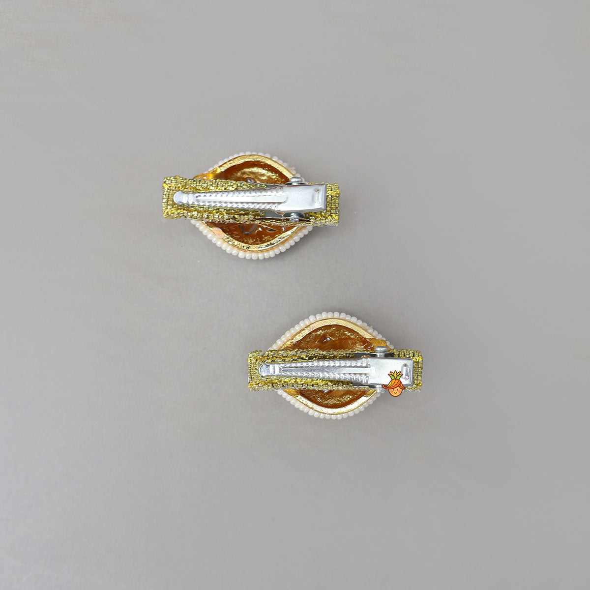 Attractive Floral Hair Clips - Set Of 2