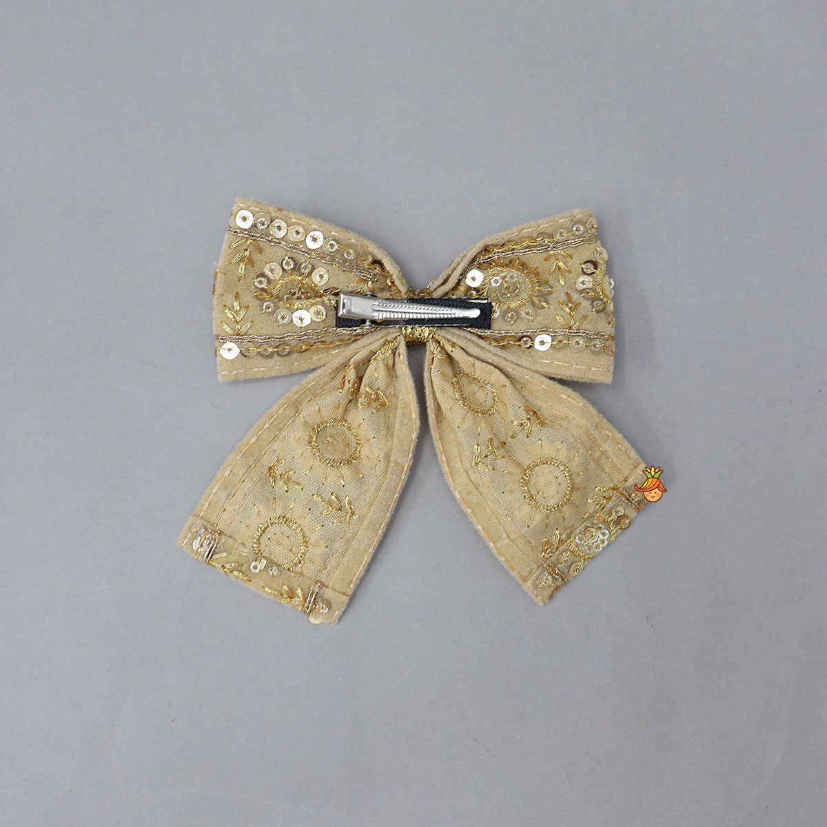 Intricately Embroidered Eye-Catching Velvet Hair Clip