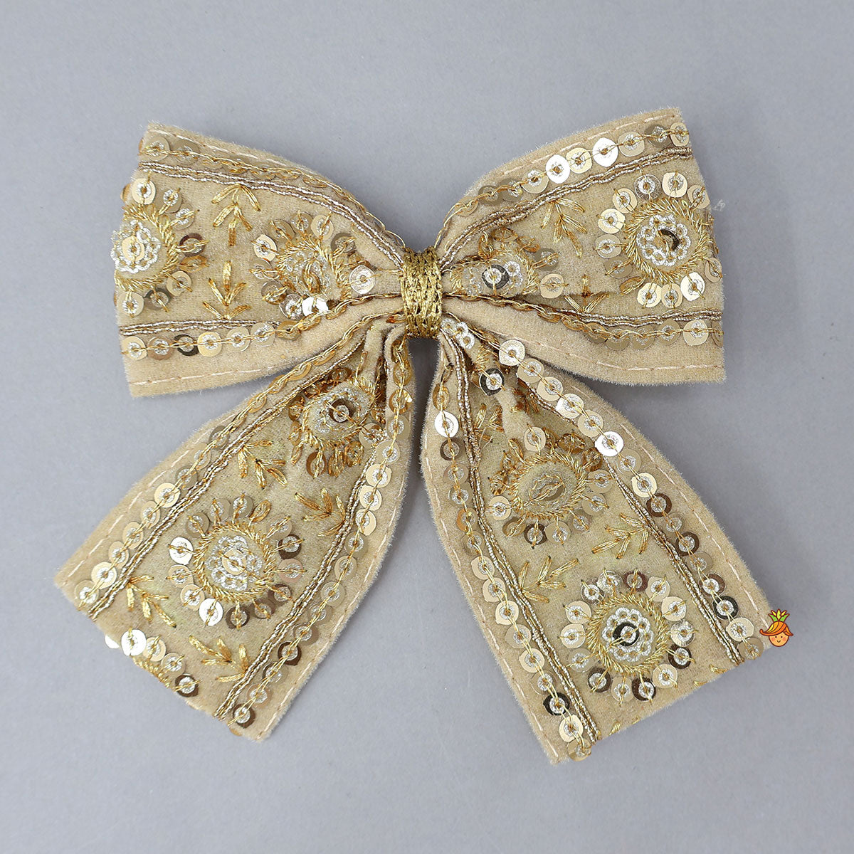 Intricately Embroidered Eye-Catching Velvet Hair Clip