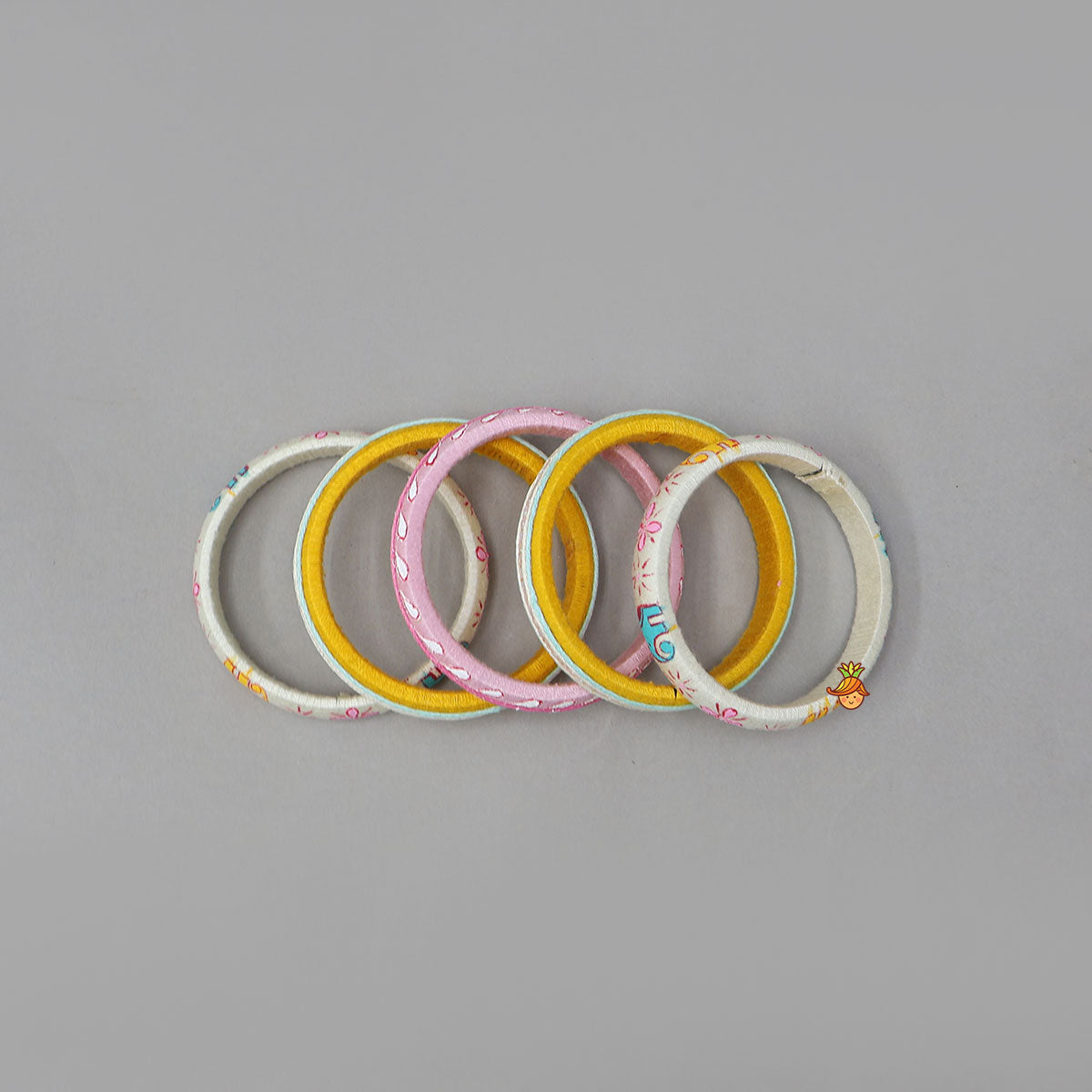 Hand-Painted And Handmade Lovely Bangles - Set Of 5