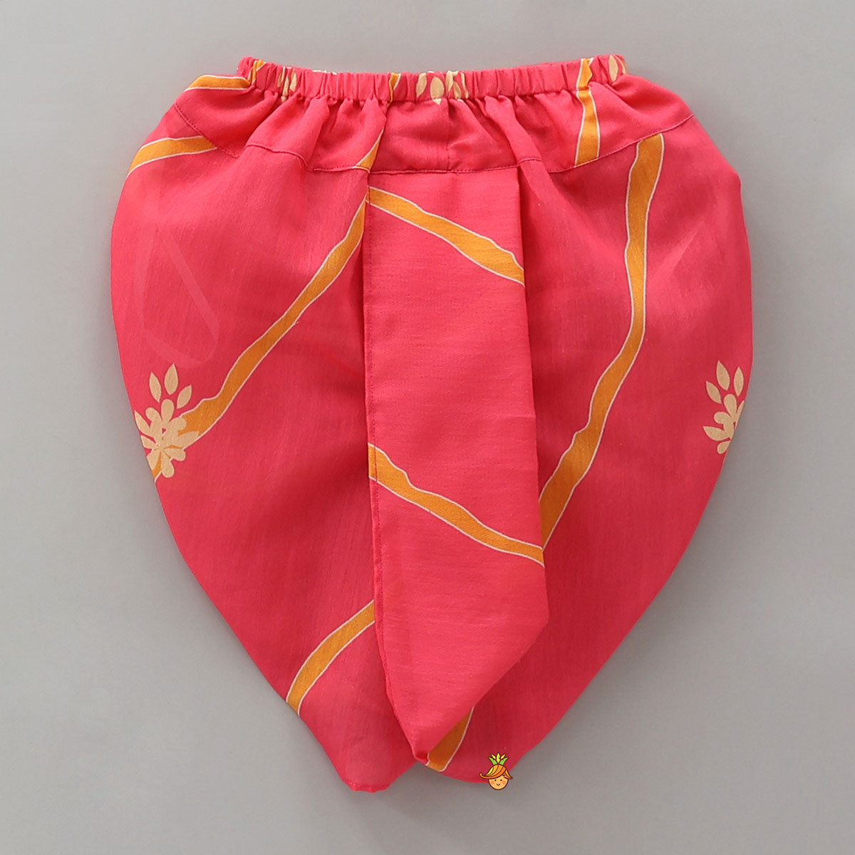 Front-Open Kurta With Printed Dhoti