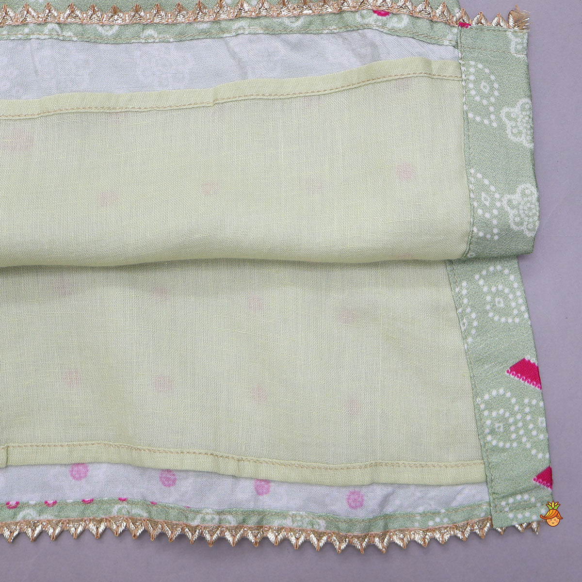 Contrasting Embroidered Yoke Kurti And Sharara