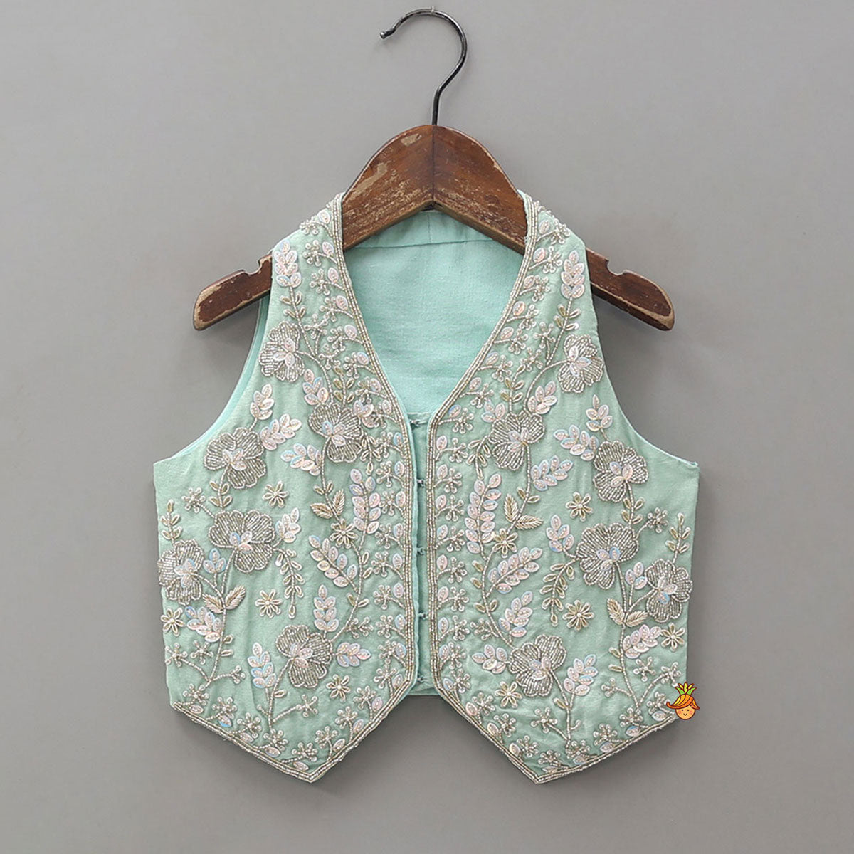 Stunning Embroidered Top And Shimmery Striped Palazzo