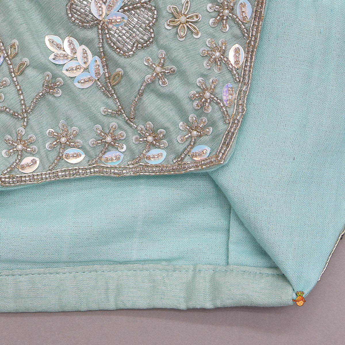 Stunning Embroidered Top And Shimmery Striped Palazzo