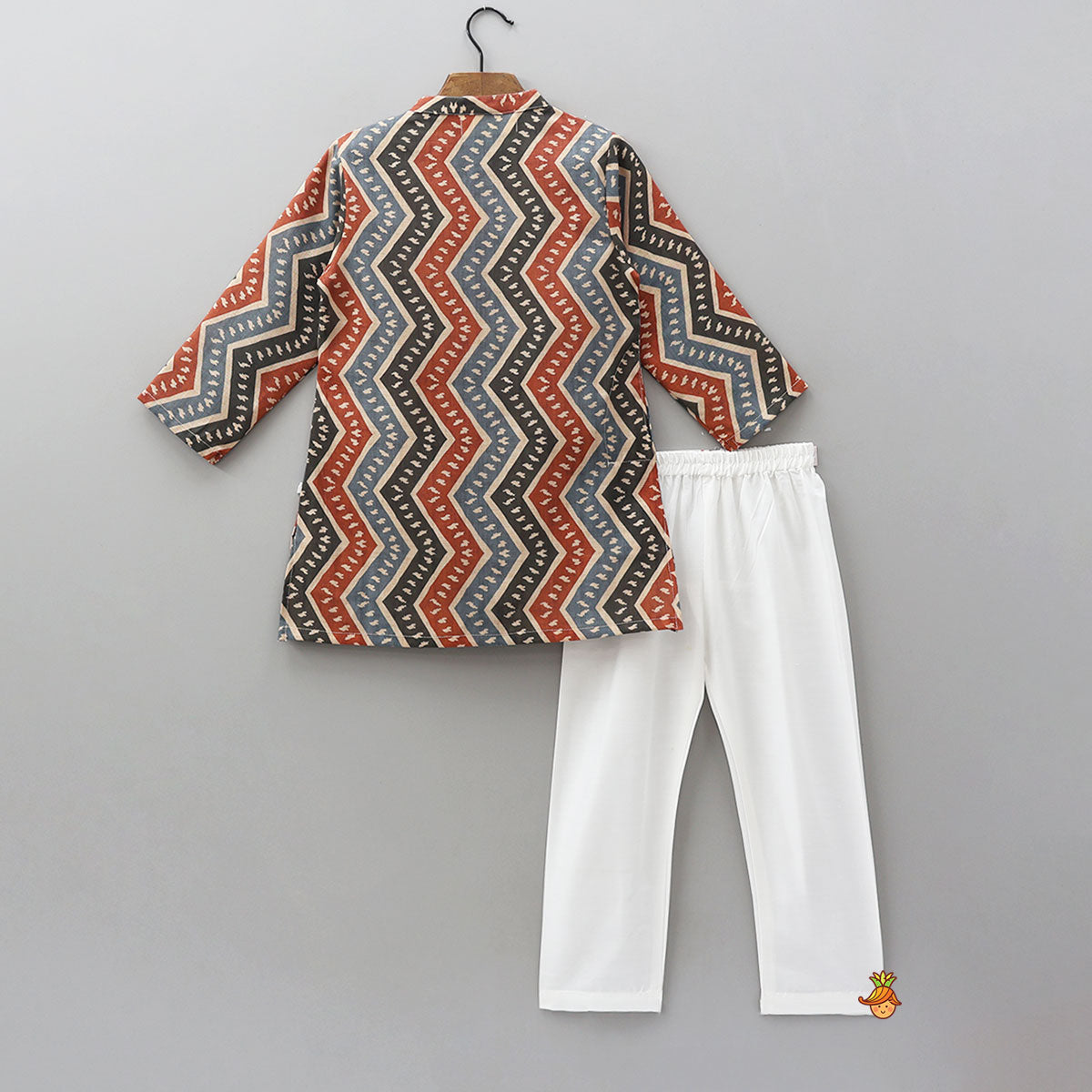 Chevron Printed Ethnic Kurta And Pyjama